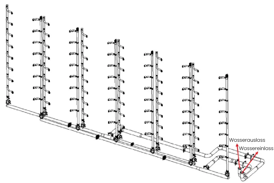 Battery energy storage system fire suppression pipes diagram