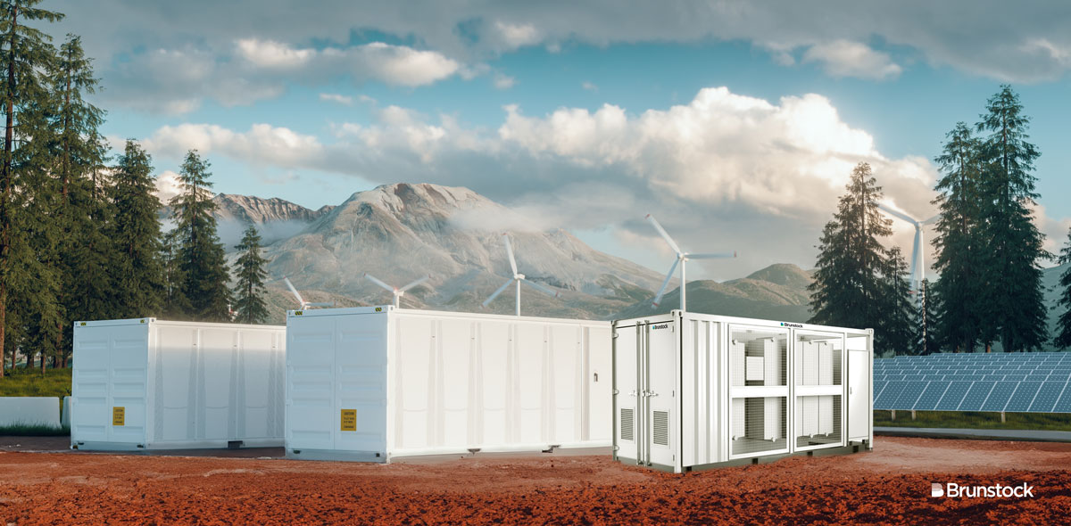 Artist's impression of a step-up substation by Brunstock