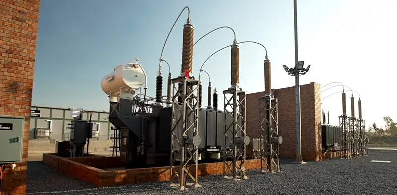 African power infrastructure at Fleurhof - power transformer