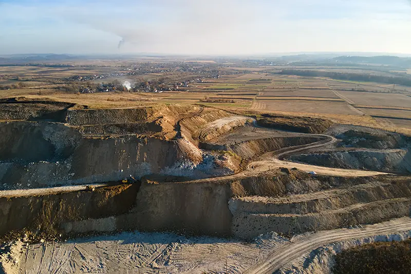 Sandstone mine open pit