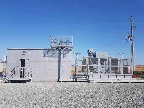 A switchroom at a power substation in Bozschakol Kaz Minerals Copper Mine