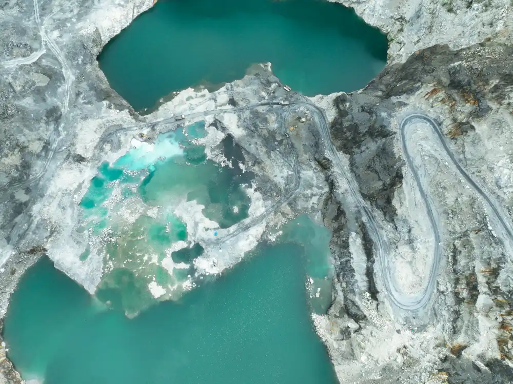 A limestone mine, important for lithium battery manufacturing