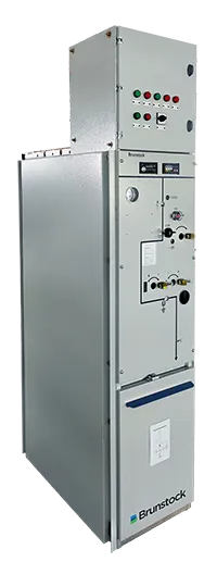 24 kV secondary SF6-free RMU BGS-12 a 12kV ring main unit (RMU) made for electrical kiosks (substations) by Brunstock.