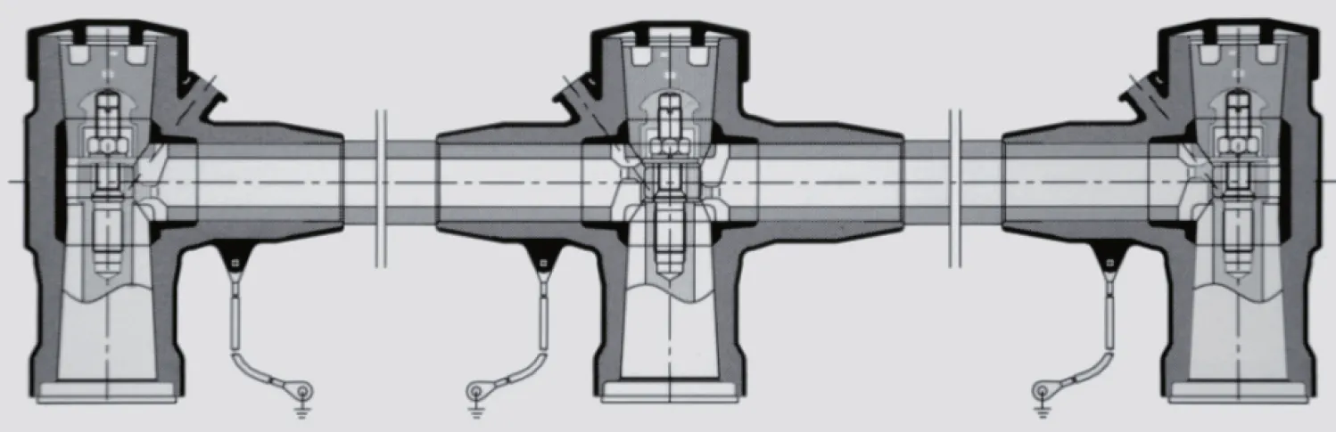 BGS40-5-bus-connector Bus connector of a dry air switchgear