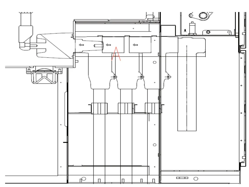 Cable terminations drawing for SF6-free GIS