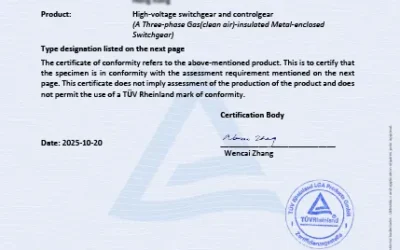 Our SF6-free switchgear has been type tested by TUV Rheinland