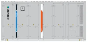 A drawing of the front of one of our BESS containers made by Brunstock