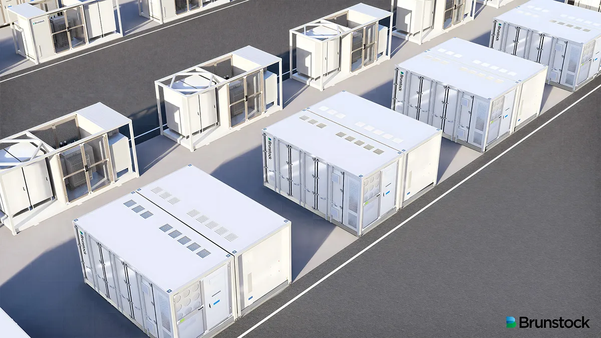 Brunstock BESS containers 40 MWh