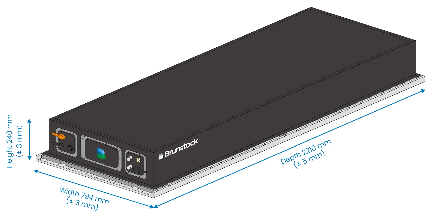 Brunstock BESS battery pack dimensions