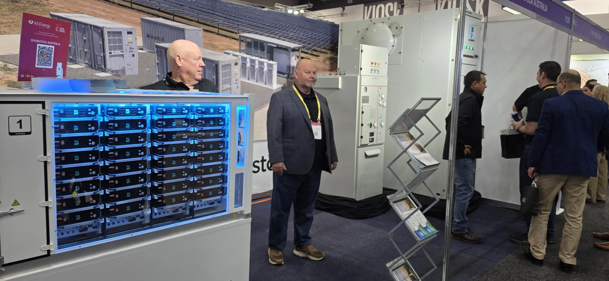 A 5 MWh BESS model at All Energy Australia 2026 with Scott Bulliman
